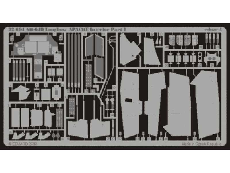 AH-64D Longbow interior 1/32 - Kangan - blaszki - zdjęcie 1 AH-64D Longbow interior 1/32 - Kangan - blaszki - zdjęcie 1