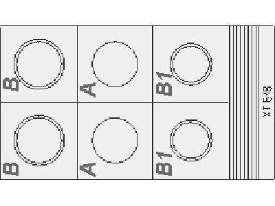  Ki-84 National Insignia 1/48 - Hasegawa - maski - zdjęcie 1