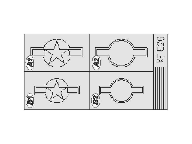 P-51 Mustang Nat. Insignia 1/48 - maski - zdjęcie 1 P-51 Mustang Nat. Insignia 1/48 - maski - zdjęcie 1