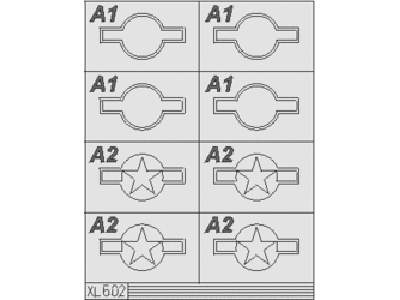  F4F Nat.  Insignia + Red Outline 1/32 - maski - zdjęcie 1