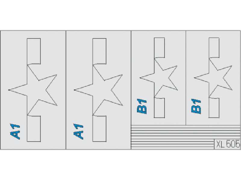 F4U Nat. Insignia Stars+Bars 1/32 - maski - zdjęcie 1 F4U Nat. Insignia Stars+Bars 1/32 - maski - zdjęcie 1