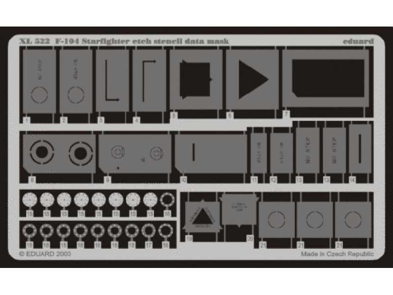  F-104 etch stencil data mask 1/32 - maski - zdjęcie 1