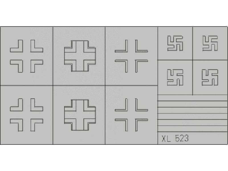 Me 262 Schwalbe Nat. Insignia 1/32 - Hasegawa - maski - zdjęcie 1 Me 262 Schwalbe Nat. Insignia 1/32 - Hasegawa - maski - zdjęcie 1