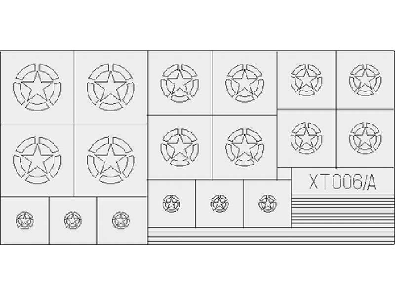  US Stars w/ segment Circle 1/35 - maski - zdjęcie 1