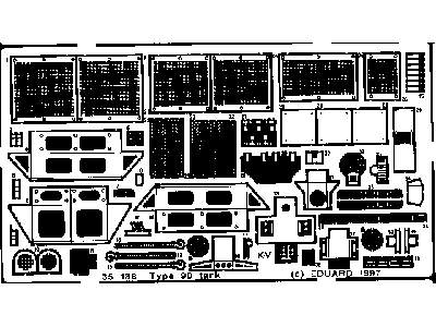  Type 90 Tank 1/35 - Tamiya - blaszki - zdjęcie 2