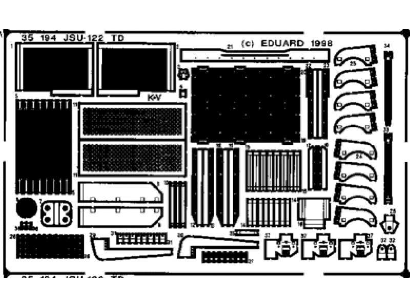 ISU-122TD 1/35 - Dragon - blaszki - zdjęcie 1 ISU-122TD 1/35 - Dragon - blaszki - zdjęcie 1