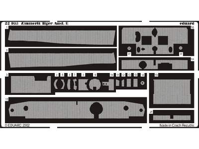  Zimmerit Tiger I 1/72 - Revell - blaszki - zdjęcie 1