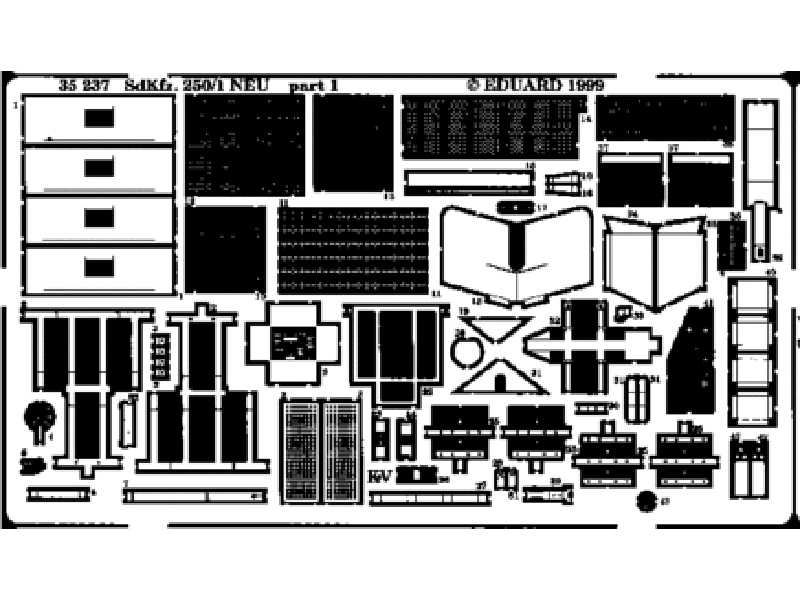 Sd. Kfz.250/1 NEU 1/35 - Dragon - blaszki - zdjęcie 1 Sd. Kfz.250/1 NEU 1/35 - Dragon - blaszki - zdjęcie 1