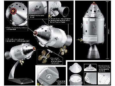 Apollo 11 Moduł Dowodzenia/Serwisowy CSM - zdjęcie 2