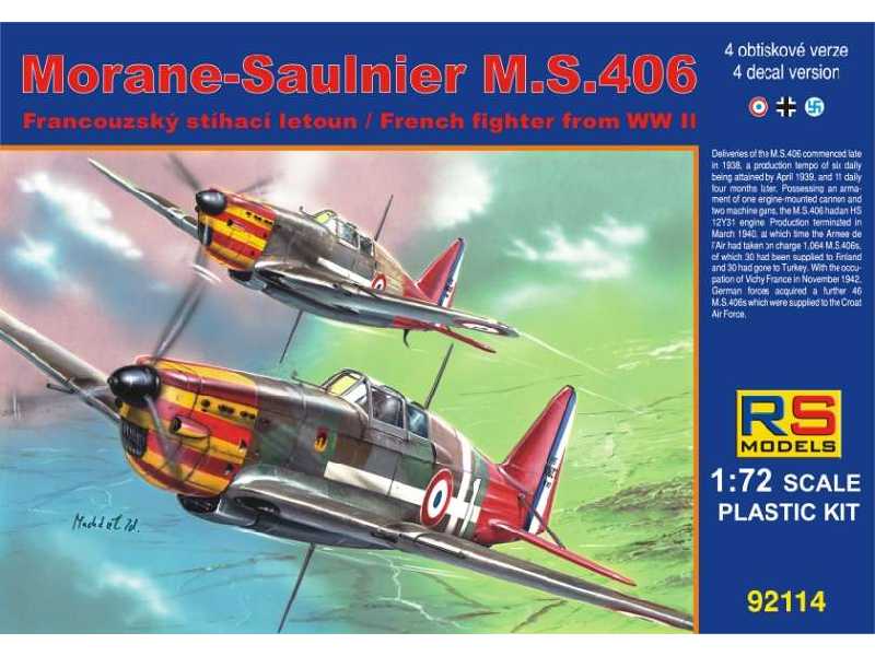 Morane Saulnier MS.406 Vichy myśliwiec francuski - zdjęcie 1 Morane Saulnier MS.406 Vichy myśliwiec francuski - zdjęcie 1