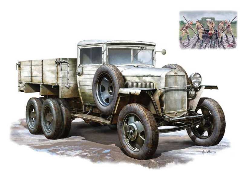 GAZ-AAA ciężarówka model 1943 z figurkami - zdjęcie 1 GAZ-AAA ciężarówka model 1943 z figurkami - zdjęcie 1
