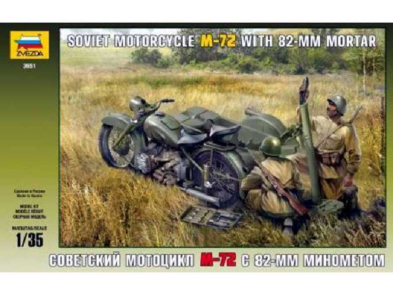 Radziecki motocykl M-72 z moździerzem - zdjęcie 1 Radziecki motocykl M-72 z moździerzem - zdjęcie 1
