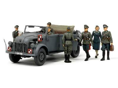 German Steyr 1500A w/7 Figures - Kommandeurwagen HQ Staff Set - zdjęcie 1