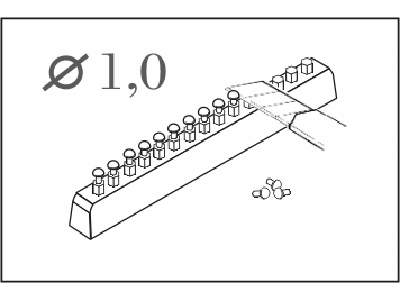 Button - head rivet calibre 1,2 mm (60 pcs) A - zdjęcie 1