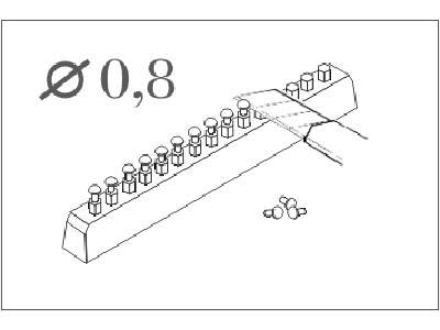 Button - head rivet calibre 0,8 mm (60 pcs) - zdjęcie 1