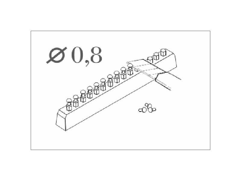 Button - head rivet calibre 0,8 mm (60 pcs) - zdjęcie 1