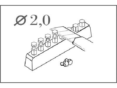 Hexagonal bolt head 2,0 mm (44 pcs) - zdjęcie 1