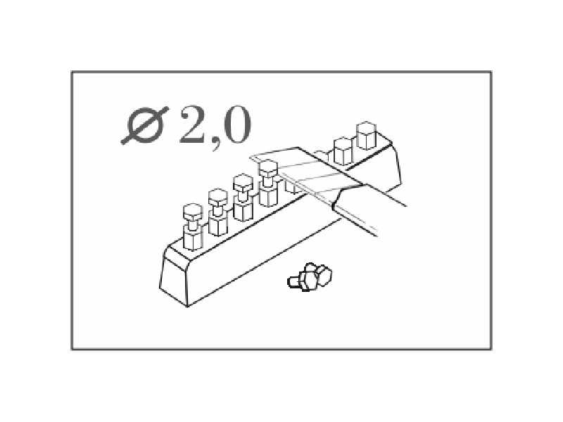 Hexagonal bolt head 2,0 mm (44 pcs) - zdjęcie 1