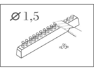 Hexagonal bolt head 1,5 mm (60 pcs) - zdjęcie 1