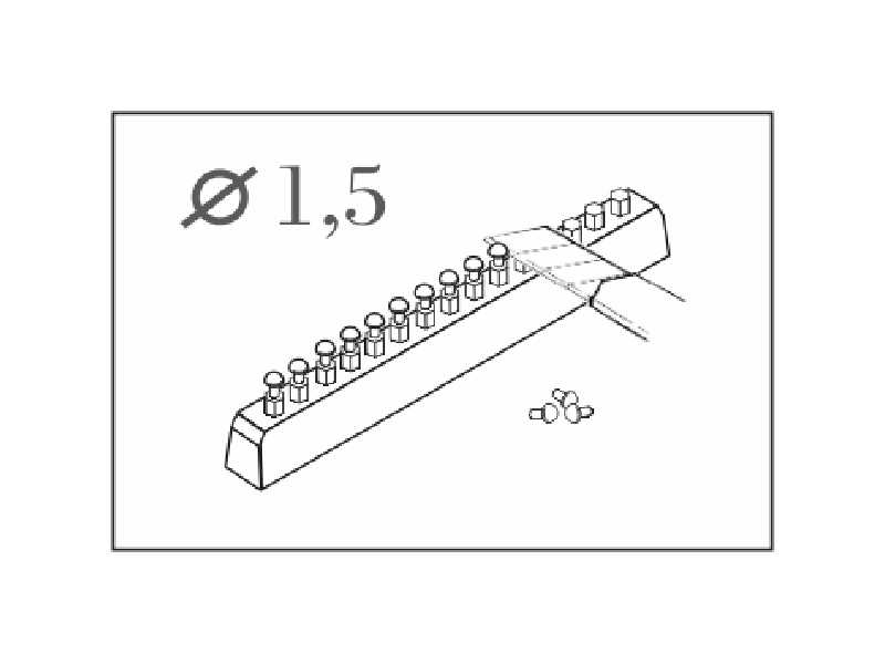 Hexagonal bolt head 1,5 mm (60 pcs) - zdjęcie 1