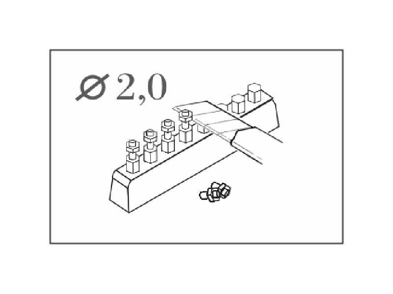 Bolt with hexagonal head 2,0 mm (44 pcs) - zdjęcie 1