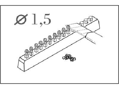 Bolt with hexagonal head 1,5 mm (60 pcs) - zdjęcie 1