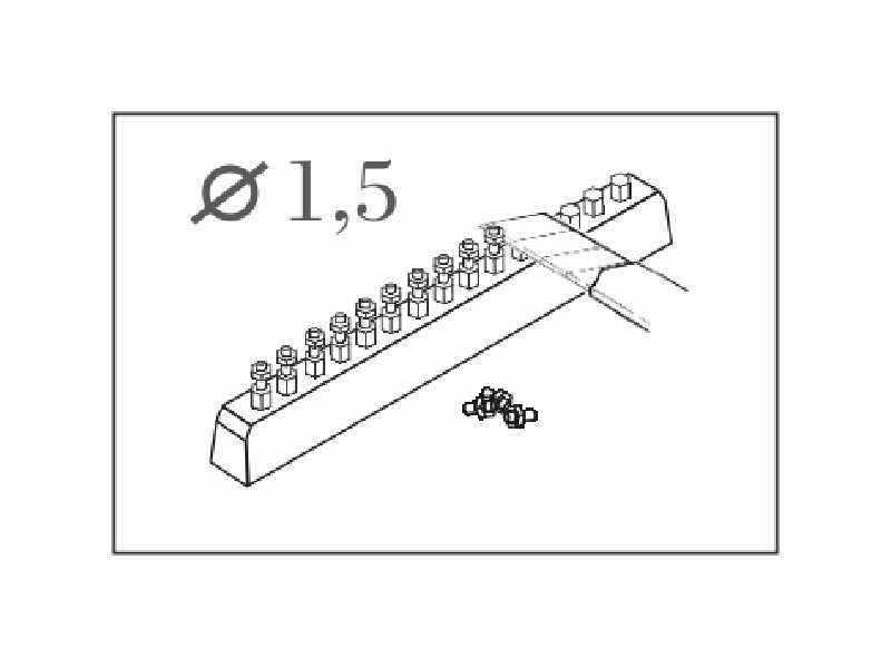 Bolt with hexagonal head 1,5 mm (60 pcs) - zdjęcie 1