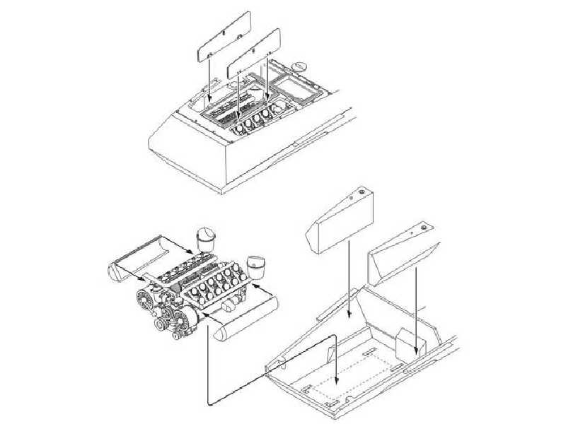 Sd.kfz.234 Engine set for Hasegawa kit - zdjęcie 1