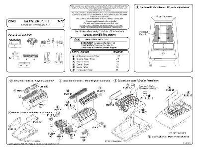 Sd.kfz.234 Engine set for Hasegawa kit - zdjęcie 2