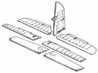 Me 410 B Control Surfaces - zdjęcie 1