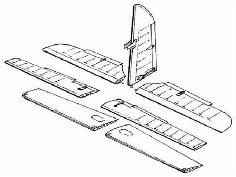 Me 410 B Control Surfaces - zdjęcie 1 Me 410 B Control Surfaces - zdjęcie 1