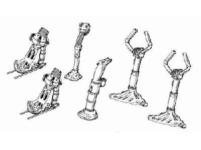 German rudder pedals and control column WW II - zdjęcie 1