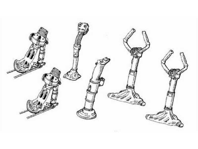 German rudder pedals and control column WW II - zdjęcie 1