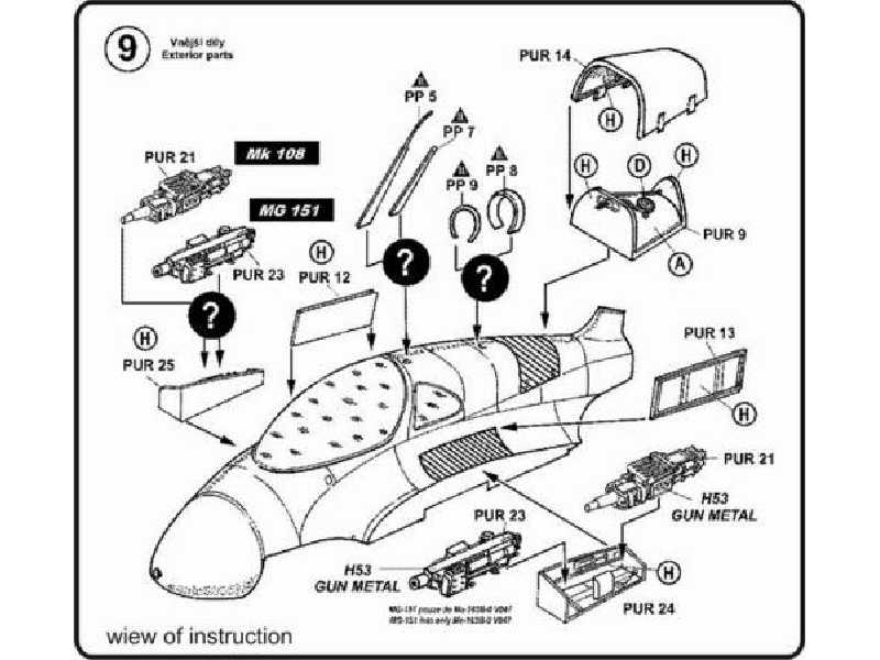 Me-163B Detail Set - zdjęcie 1 Me-163B Detail Set - zdjęcie 1