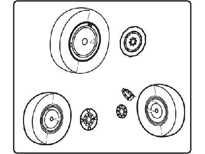 MiG-21 PF/MF/bis Wheel Set - zdjęcie 1