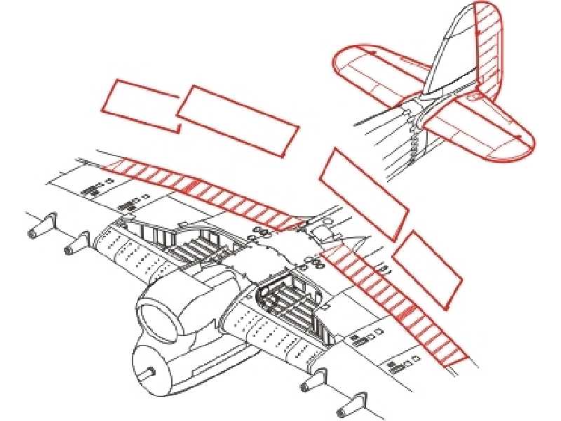 Hawker Typhoon Mk.I Control surfaces - zdjęcie 1