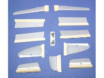 Ki - 45 Toryu - Control surfaces set for Hasegawa - zdjęcie 1