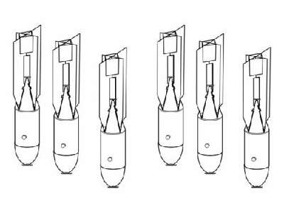 WW II Soviet Bombs FAB 100, 100kg 1/48 (6 pcs - zdjęcie 1