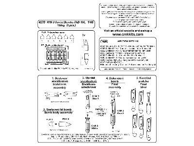 WW II Soviet Bombs FAB 100, 100kg 1/48 (6 pcs - zdjęcie 2