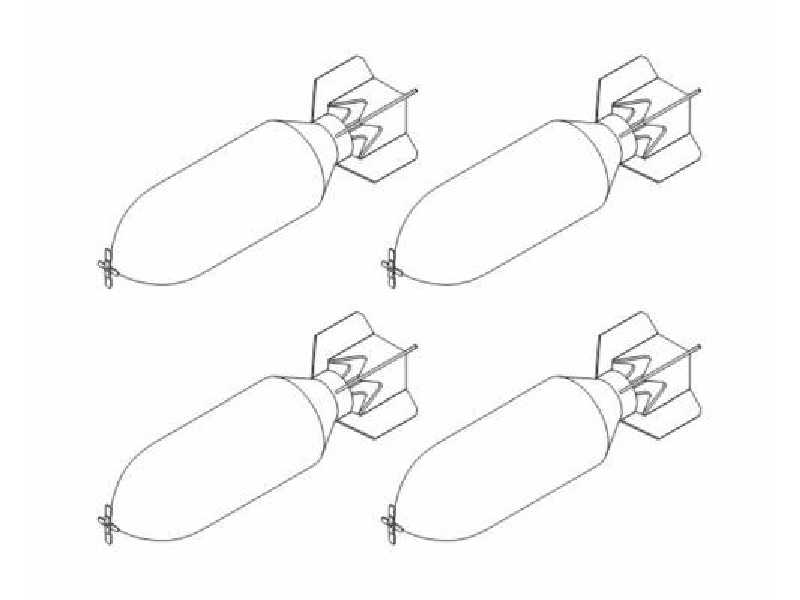 WW II US General Purpose M44 HE Bombs 1000 lb (4 pcs) - zdjęcie 1 WW II US General Purpose M44 HE Bombs 1000 lb (4 pcs) - zdjęcie 1
