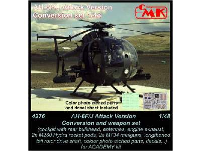AH-6F/J Attack Version  Conversion and weapon set 1/48 for Acade - zdjęcie 1