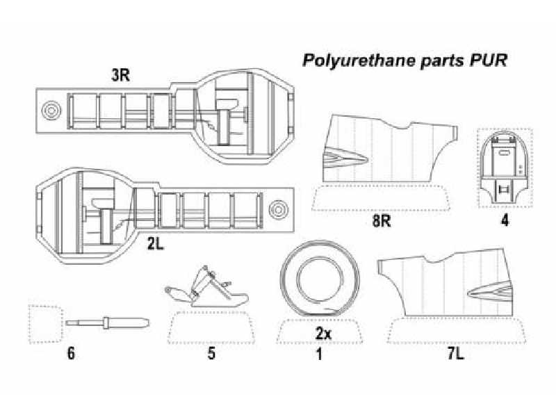 A6M2 model 21 Zero - undercarriage set for Tamiya - zdjęcie 1 A6M2 model 21 Zero - undercarriage set for Tamiya - zdjęcie 1