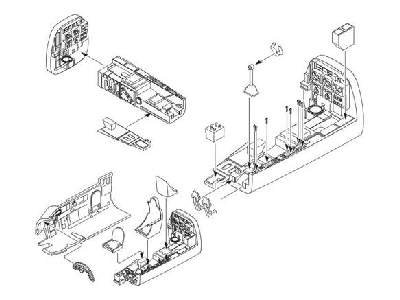 Junkers Ju 88A - Interior set for Revell kit - zdjęcie 1