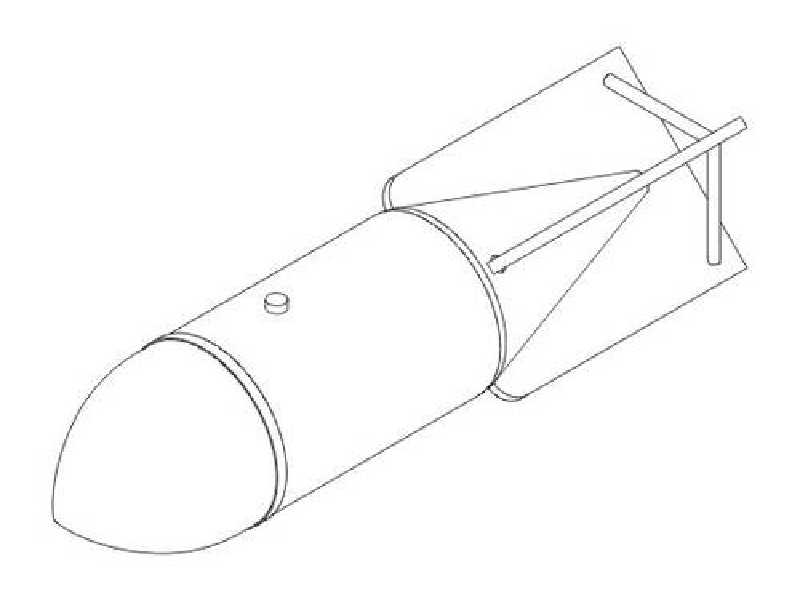 German WW II bombs SC 500 1/32 (2 pcs) - zdjęcie 1 German WW II bombs SC 500 1/32 (2 pcs) - zdjęcie 1