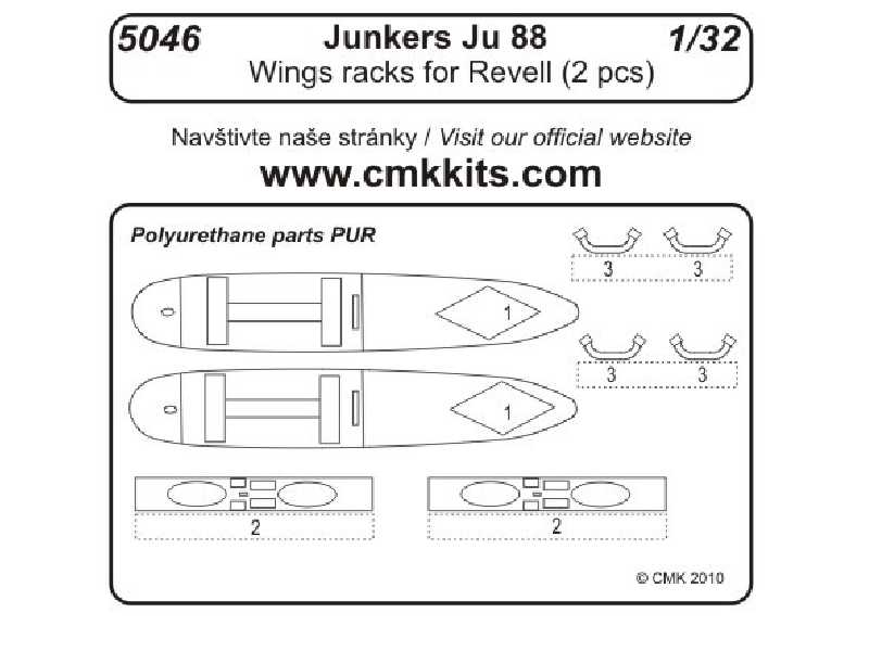 Junkers Ju 88A Wings racks 1/32 (4 pcs) - zdjęcie 1 Junkers Ju 88A Wings racks 1/32 (4 pcs) - zdjęcie 1