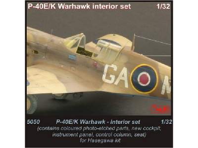 P-40E Warhawk  Interior set 1/32 for Hasegawa - zdjęcie 1
