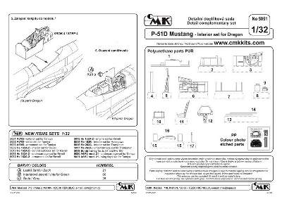P-51D Mustang  Interior set 1/32 for Dragon kit - zdjęcie 2
