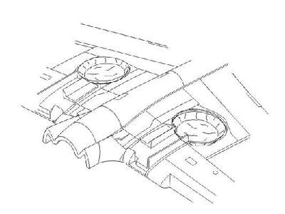 P-40E/K/M/N Warhawk  Undercarriage bays with canvas covers for H - zdjęcie 1