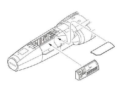 F-104G Starfighter  Fuselage Electronics Boxes 1/32 for Hasegawa - zdjęcie 1