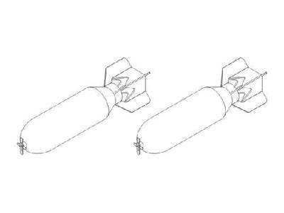 WW II US General Purpose M43 H.E. Bombs 500 lb (2 pcs) 1/32 - zdjęcie 1